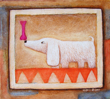 dog with milk bone